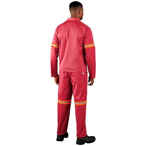 Trade Polycotton Conti Suit Reflective Arms Legs Orange Tape