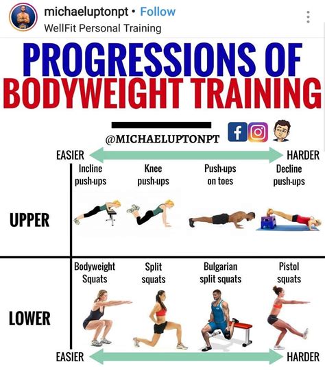 Progression check for upper body weight & lower body weight training ...