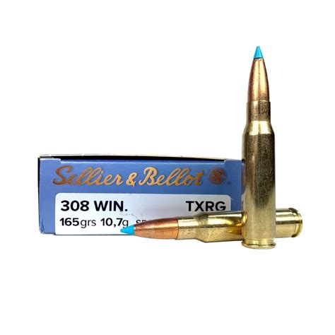 Sellier Bellot 308 Winchester 165 Gr TXRG Polymer Tip Boat Tail