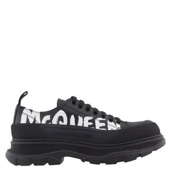 Alexander Mcqueen Men S Graffiti Ribbed Knit Tread Slick Boots Brand