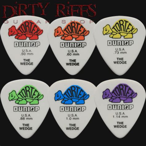 X Dunlop Tortex Wedge Guitar Picks Plectrums Of Each Type Ebay