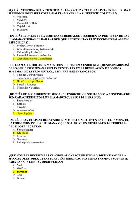 Banco de preguntas de histologia 0CUÁL NEURONA DE LA CITOTIPIA DE