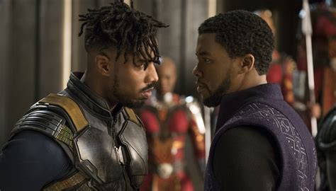 Black Hair Black Panther Erik Killmonger Michael B Jordan Sword