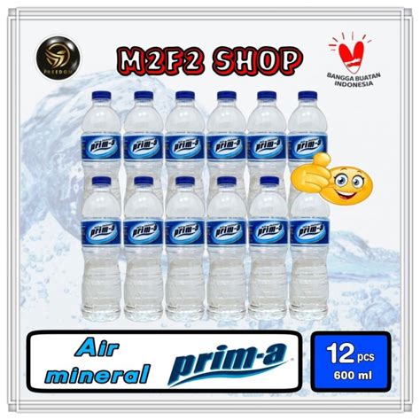 Air Mineral Prima Botol Tanggung Pet 600 Ml Kemasan 12 Pcs Lazada