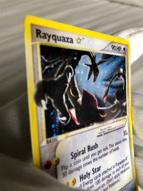 Rayquaza Gold Star Layered Holographic Star Foil Holo Ex Etsy