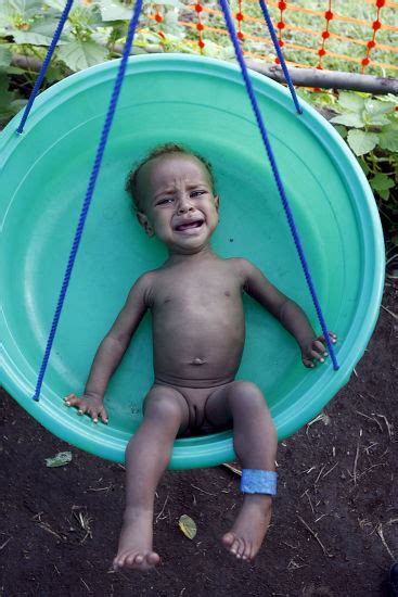 Malnourished Ethiopian Girl Cries Out Fear Editorial Stock Photo