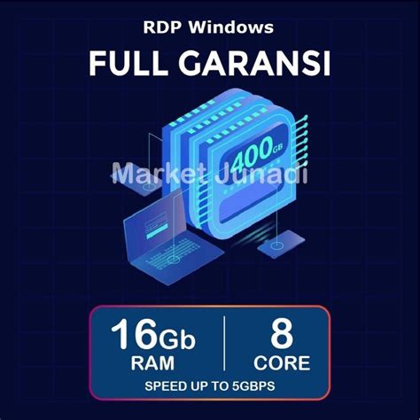 Jual PROMO RDP VPS Windows 8CORE 16GB Full Admin Garansi 1 Bulan Bisa