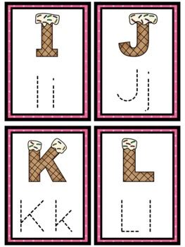 Ice Cream Alphabet Flashcards By Emily Valeika Tpt