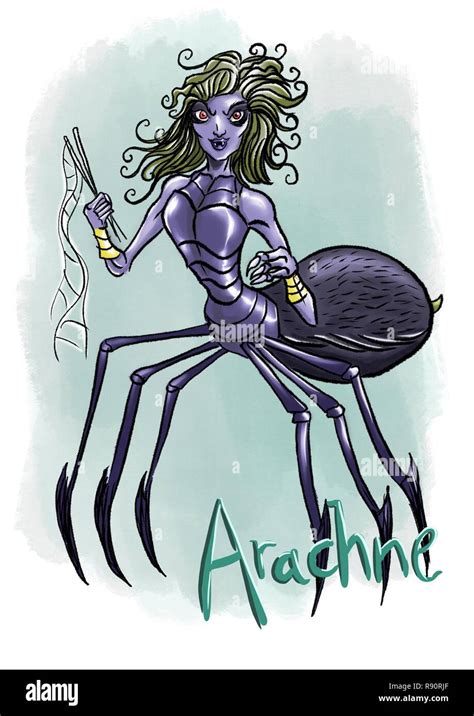 Arachne the spider illustration Stock Photo - Alamy