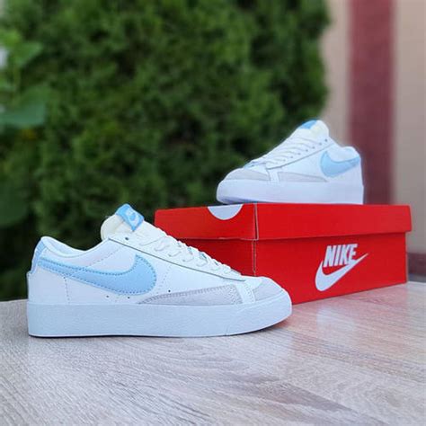 Женские кроссовки Nike blazer low кожаные, найк блейзер низкие белые ...