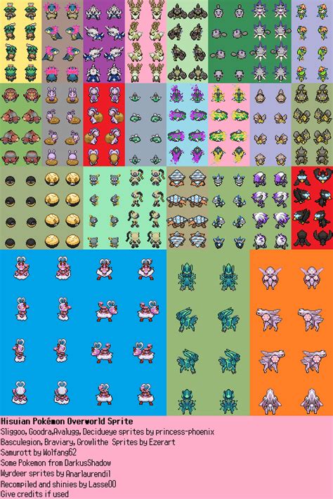 Hgss Hisuian Pokemon Overworld Sprites Shiny By Lasse00 On Deviantart