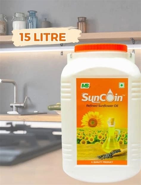 Litre Suncoin Refined Sunflower Oil Packaging Type Plastic