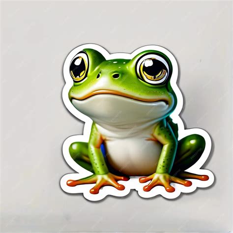 Premium Photo Cute Frog Stickers Cartoon 3d Frogs Cartoon