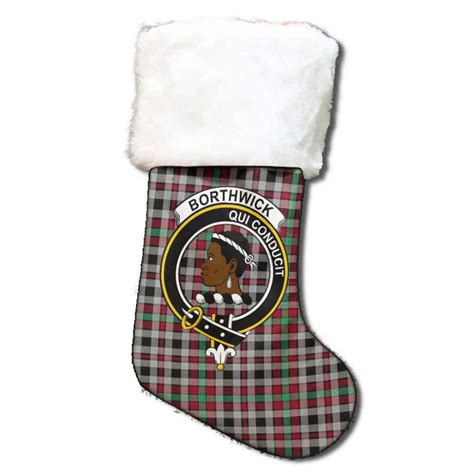 Scottish Borthwick Clan Crest Tartan Christmas Stocking