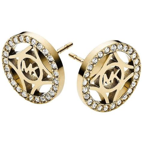 Michael Kors Tone MK Logo Earrings Michael Kors Jewelry Monogram