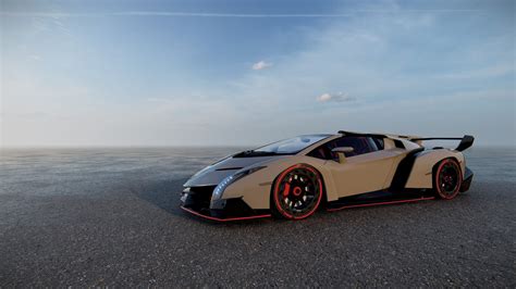 Lamborghini Veneno Roadster - 3D Model by AlphaGroup