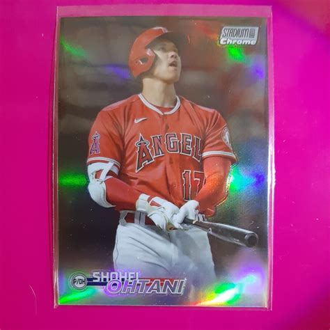 Yahooオークション Topps 大谷翔平 Stadium Club Chrome Refractor