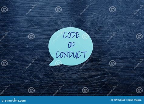 Inspiration Showing Sign Code Of Conduct Concept Meaning Ethics Rules