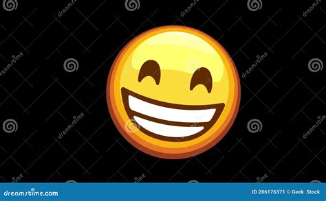 Beaming Face With Smiling Eyes Animation Icon Stock Video Video Of