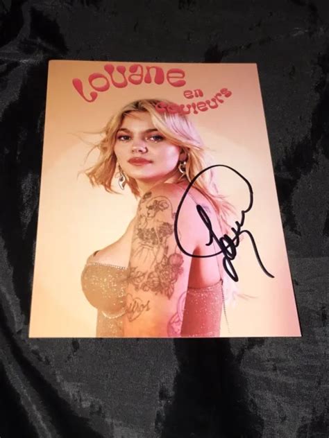 Photo Cartonn E D Dicac E Autograph Louane Sentiments Format A Eur