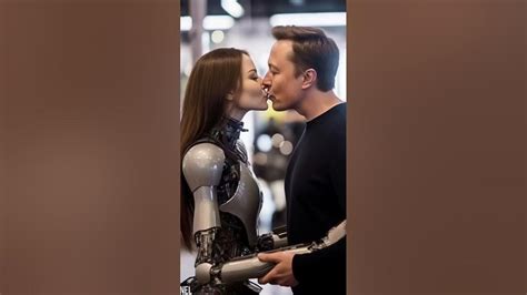 Elon Musk Kissing Robot😱mysterious Elonmusk Elonmuskkissingrobot