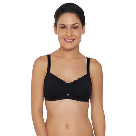 Buy Soie Womens Non Padded Non Wired Full Coverage Bra Black Online