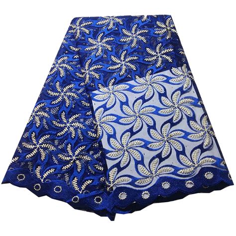 Royal Blue Nigerian Laces African French Lace Fabric 2018 High Quality