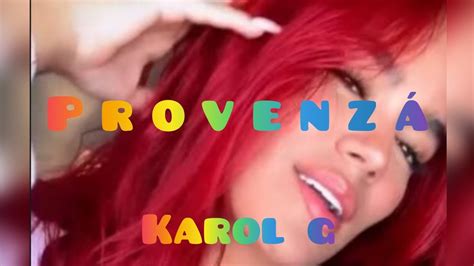 Karol G Provenza Letra Lyrics YouTube