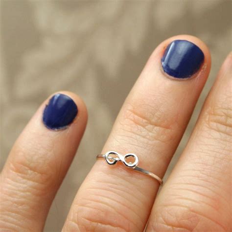 Infinity Knuckle Ring Sterling Silver Above The Knuckle Ring Midi