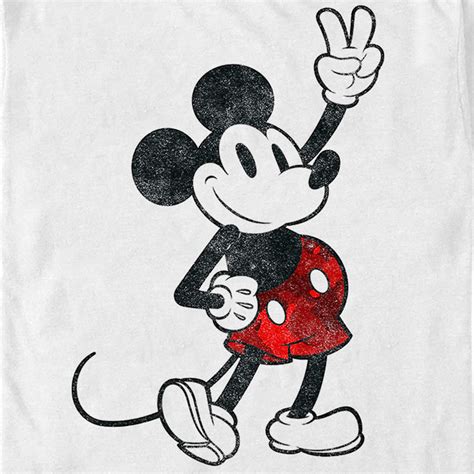 Mens Mickey And Friends Retro Peace T Shirt Fifth Sun