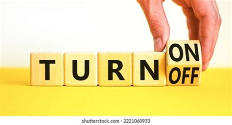 Turn On Off Symbol Concept Words Stock Photo 2221060933 | Shutterstock