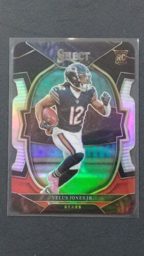 Velus Jones Jr Rc Panini Select Rookie Black Red Prizm Concourse