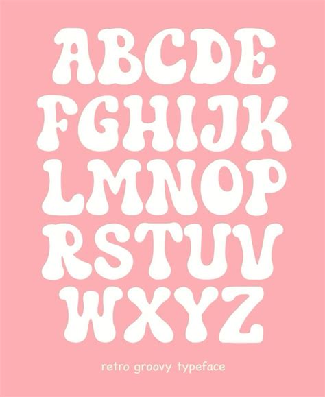 Cute Enga Font Groovy Font Cool Typeface Retro Vintage Style OTF