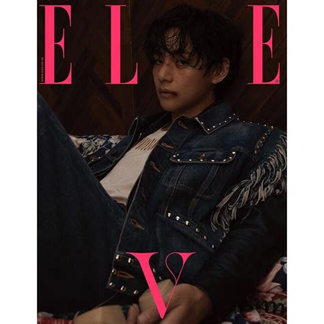 表紙選択可 和訳＆当店限定ポスターを含む特典7点付き Elle Korea 2023年 4月号 Bts V 韓国雑誌 送料無料 レビュー特典