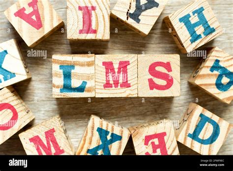 Alphabet Letter Block In Word Lms Abbreviation Of Learning Management