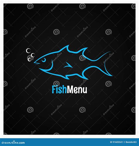 Fondo Del Vector Del Dise O Del Logotipo De Los Pescados Ilustraci N