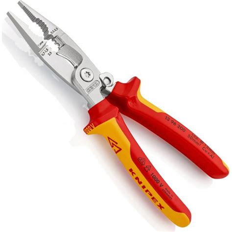 Knipex Elektro Installationszange 13 96 200 200mm mit Öffnungsfeder