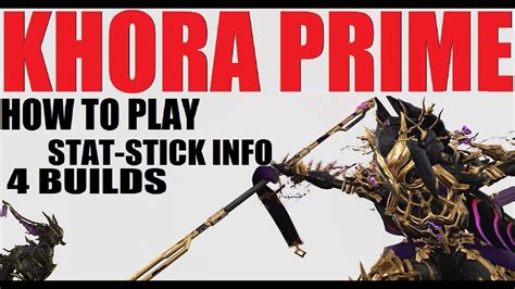 WARFRAME GOLDEN CAT QUEEN How To Play Khora Prime 2022 Builds Stat