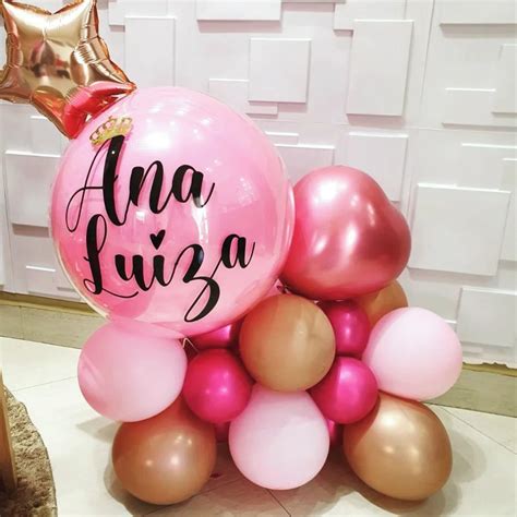 Balao Bubble Personalizado Bexigas Aniversario Adesivo Elo