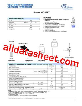 VBE16R02 Datasheet PDF VBsemi Electronics Co Ltd