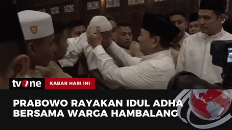 Sholat Idul Adha Di Hambalang Prabowo Bersilaturahmi Dengan Warga