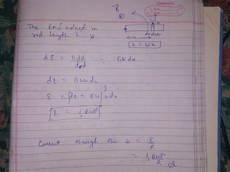 As Example A Metallic Rod Of Length L Rotates With An Of Angular