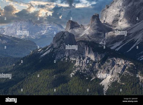 Mountain range. View on Lago di Misurina - Hiking in the Dolomites with ...