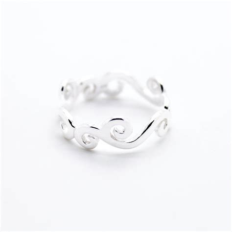 Wave sterling silver ring - Imsmistyle