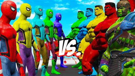 Hulk Ragnarok Team Hulk Vs Team Spider Man Color Epic Superheroes