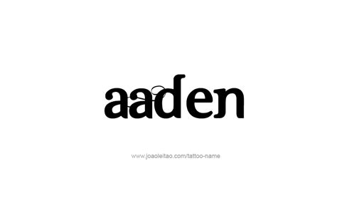 Aaden Name Tattoo Designs