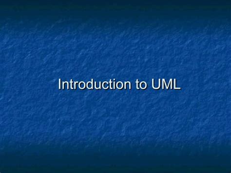 Unified Modeling Language Ppt