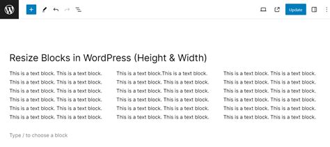 How To Resize Blocks In Wordpress Height Width