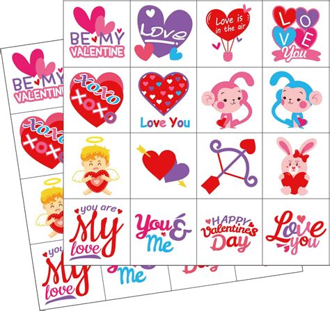 Amazon Konsait Pcs Valentine S Day Temporary Tattoos For