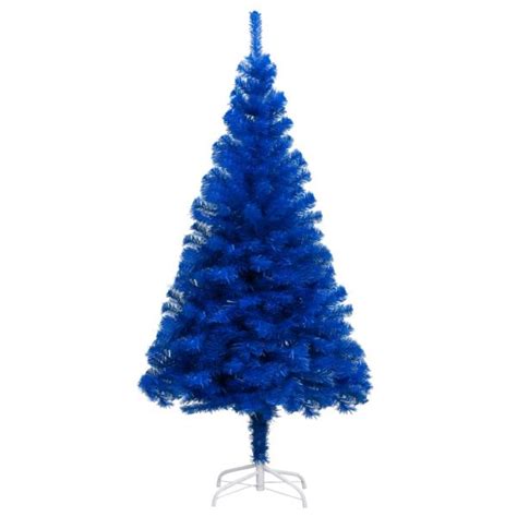 Изкуствена коледна елха със стойка, синя, 180 см, PVC | Egradina.bg